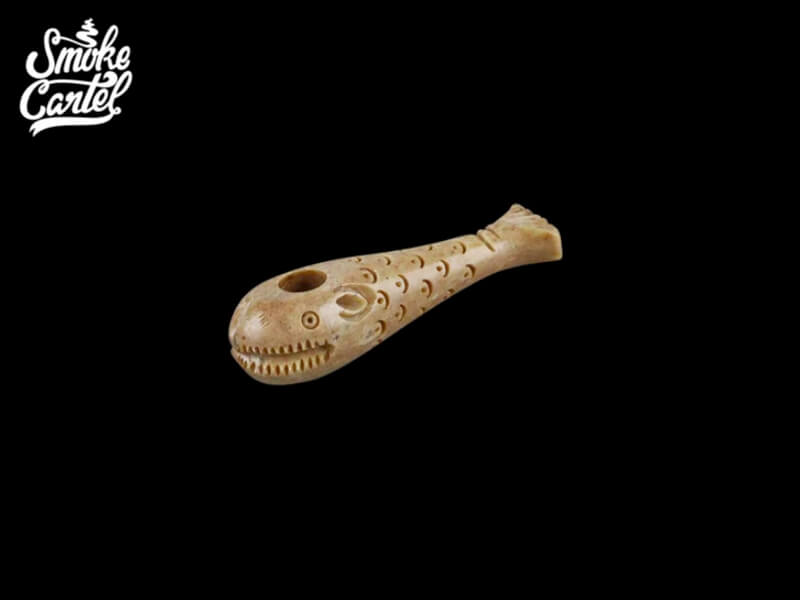 Stone Carved Whale Hand Pipe