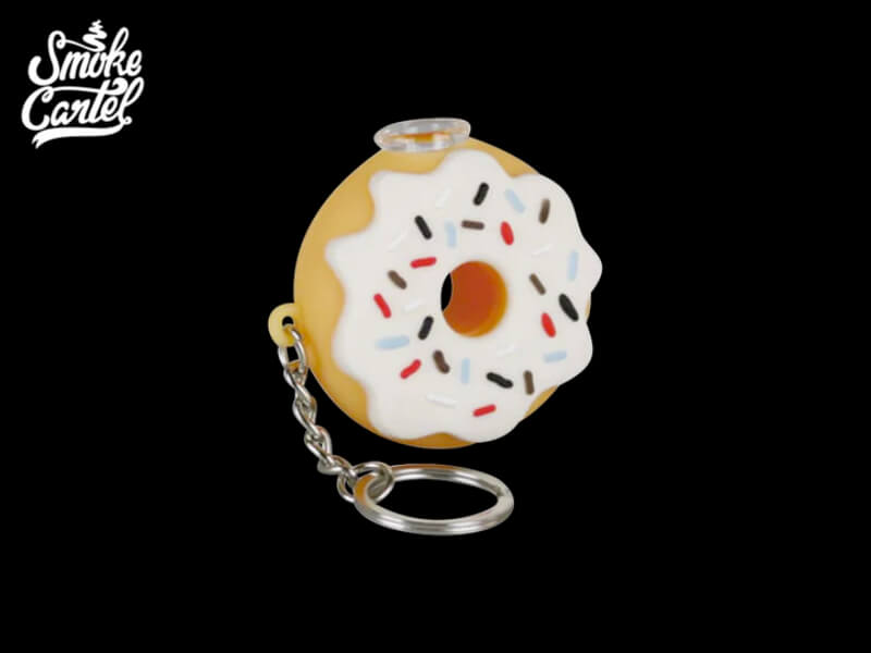 Silicone Donut One Hitter Keychain Pipe