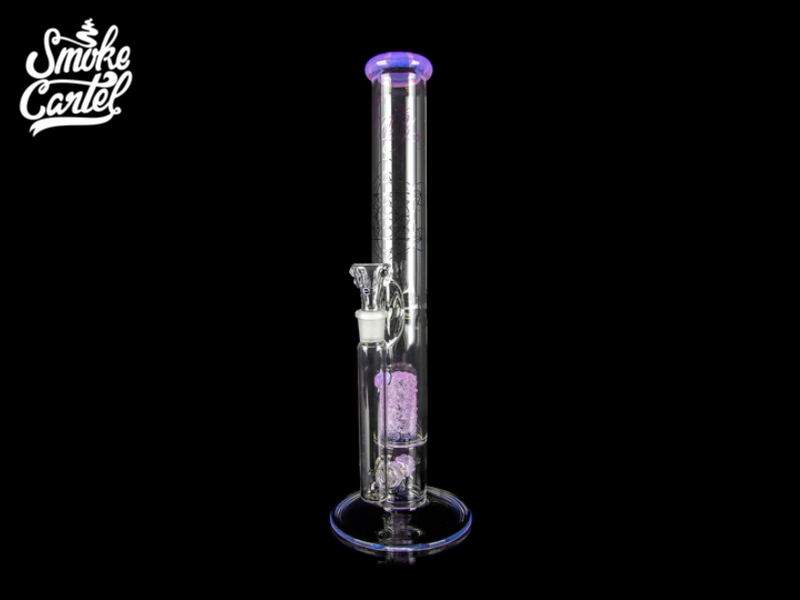 Envy Glass 17" Straight Tube with Dual Colored Pop Rocks Perc